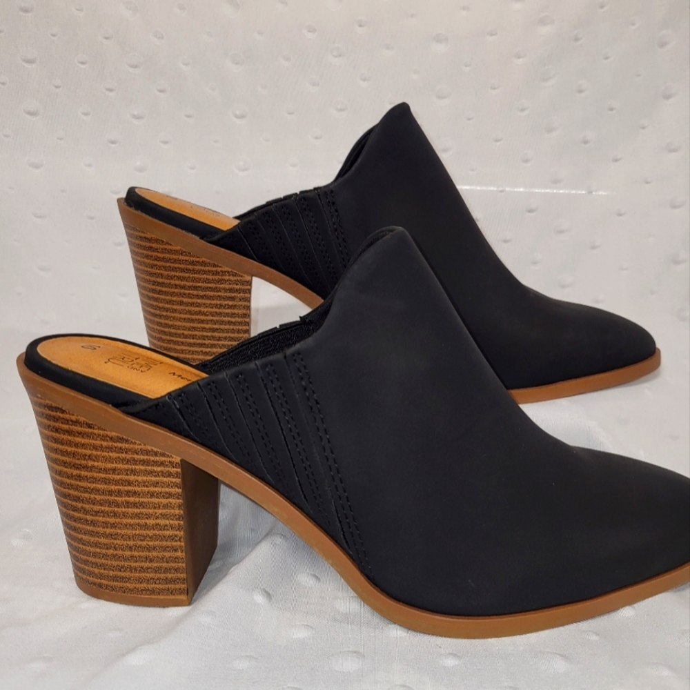 Time and TRU Block Heel Slip-On Mules